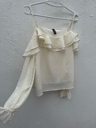 Blusa H&M plumeti volantes S/36