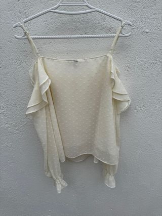 Blusa H&M plumeti volantes S/36