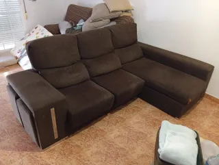 Sofá Chaiselongue Marrón