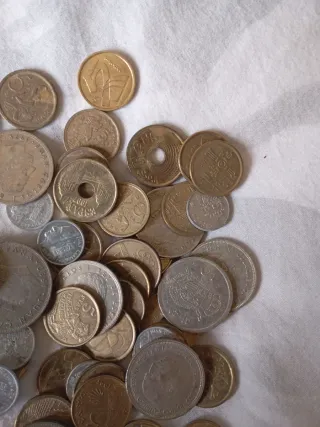 Lote de Monedas de pesetas antiguas.