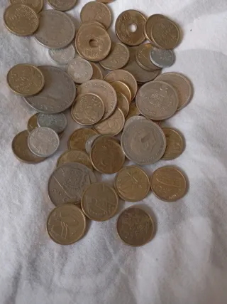 Lote de Monedas de pesetas antiguas.