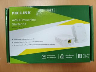 Kit PLC Powerline AV600 PIX-LINK | Internet por re