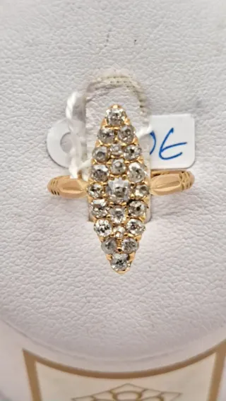 Anillo Lanzadera Oro 18k Diamantes
