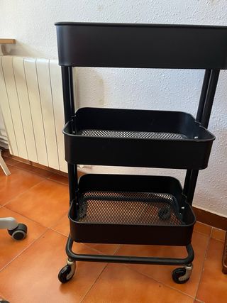 Carro auxiliar Raskog Ikea negro