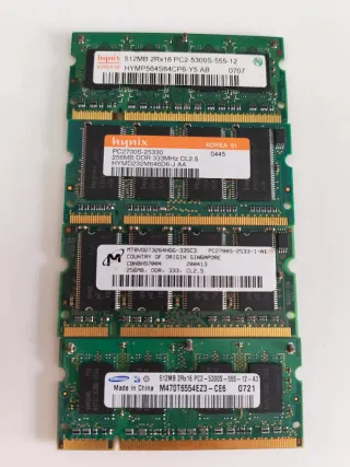 4 Módulos RAM DDR2 de portatil