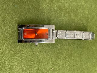 Orologio donna arancione e argento