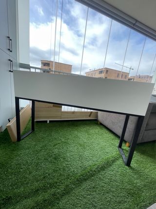 Mueble recibidor madera y metal, nuevo.