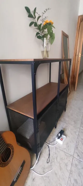 Estantería industrial madera y metal