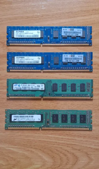 4x Memoria RAM DDR3 1333MHz PC3-10600U