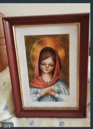 Pareja de cuadros religiosos