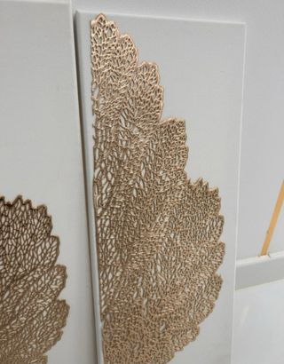 Cuadros Hojas Doradas Set 3