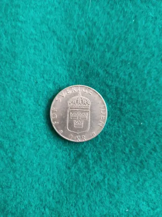 Moneda 1 Corona Suecia 1997 Carl XVI Gustaf