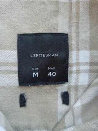 Camisa Cuadros Beige Talla M Lefties