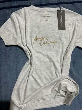 Camiseta Armani Exchange Gris Talla M