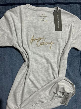 Camiseta Armani Exchange Gris Talla M