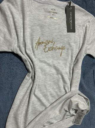 Camiseta Armani Exchange Gris Talla M