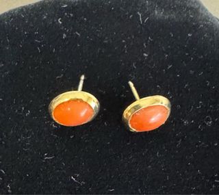 Orecchini vintage pietra naturale