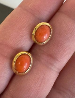 Orecchini vintage pietra naturale