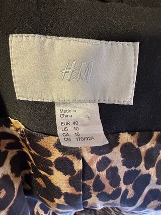 Blazer H&M Negro Mujer