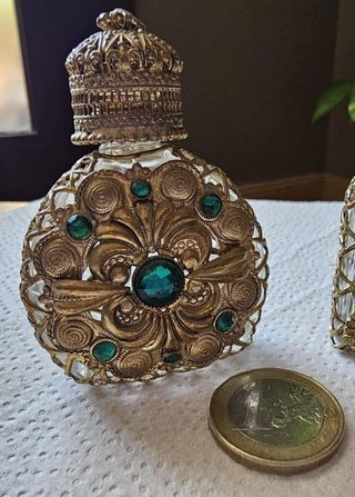 Antiguo Perfumero Filigrana Checa