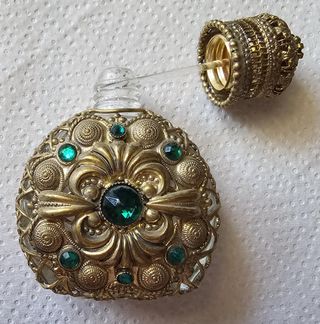 Antiguo Perfumero Filigrana Checa