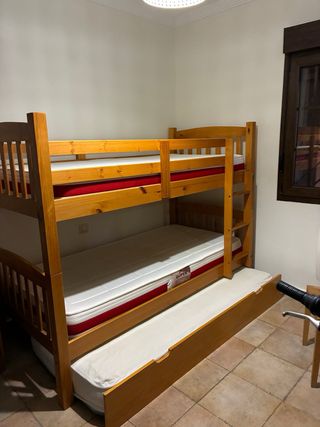 Literas Pino Macizo 3 Camas