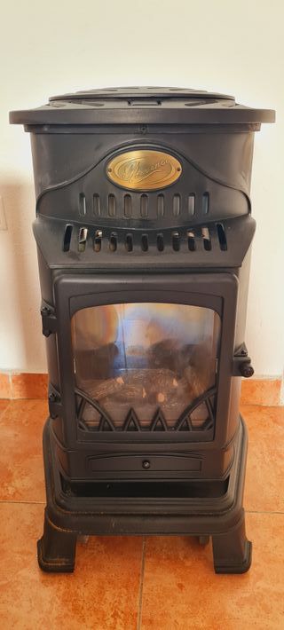 Estufa Gas Butano Negra