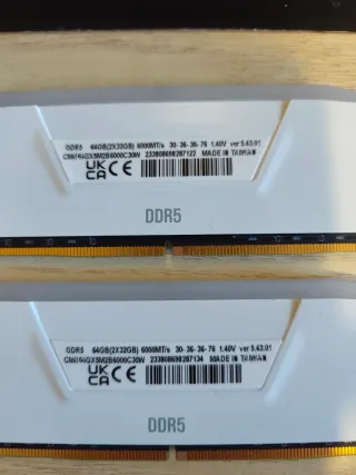 64gb Corsair Vengeance DDR5 2x32GB 6000mhz CL30