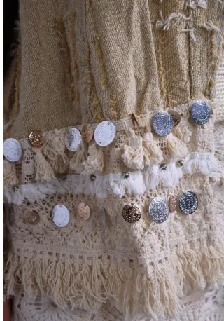 Kimono Boho Beige y Dorado