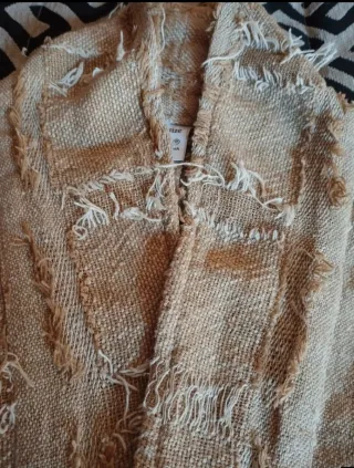 Kimono Boho Beige y Dorado
