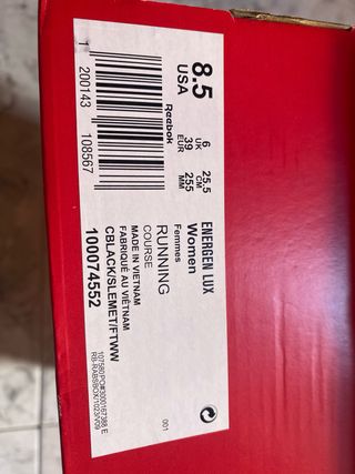 Zapatillas Reebok Talla 39 Negro y Dorado