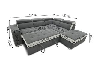 Oferta Online #Sofá Cama Rinconera con Puff Arcon