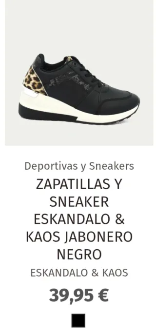 Zapatillas Eskandalo & Kaos negras