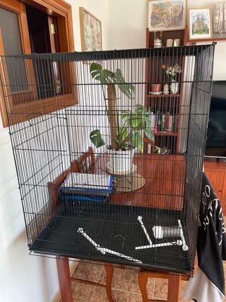 Jaula para pájaros (canarios, periquitos)