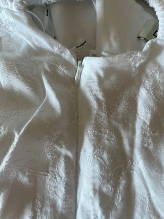 Vestido midi de tirantes, blanco, Desigual. TallaM