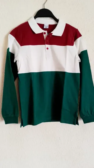 Polo tricolor verde