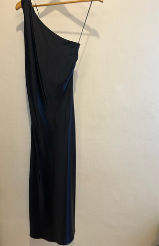 Vestido Zara Asimétrico Azul Marino