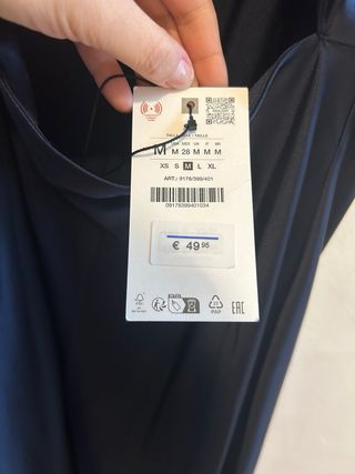 Vestido Zara Asimétrico Azul Marino