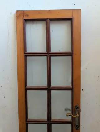 Puerta antigua madera acristalada 3