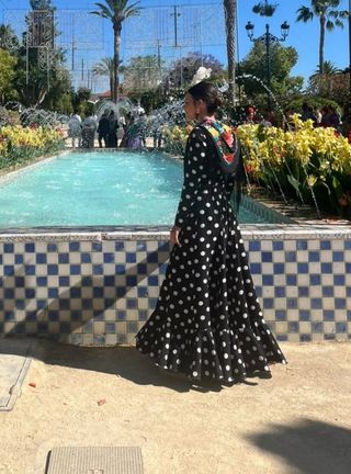 Traje de flamenca lunares