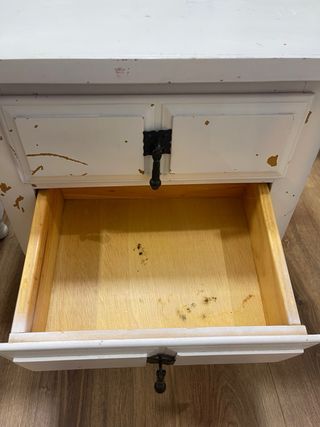 2 Mesitas de Noche Madera Blanca