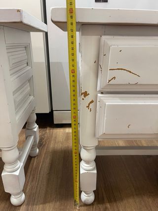 2 Mesitas de Noche Madera Blanca