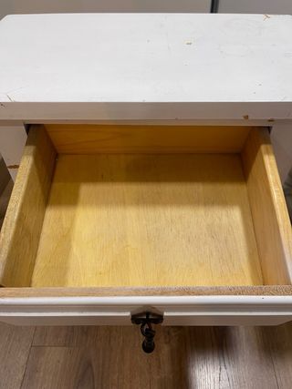 2 Mesitas de Noche Madera Blanca