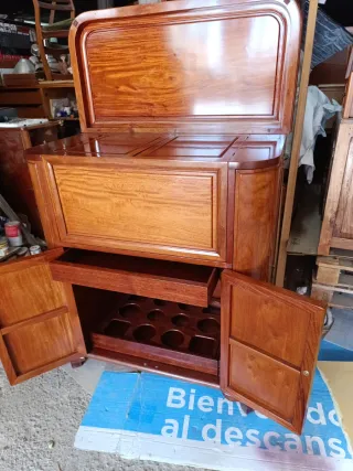 Mueble Bar Palorrosa Madera Maciza