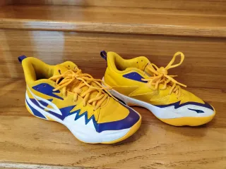 Zapatillas Baloncesto Talla 40 Amarillas y Moradas