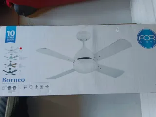 Ventilador de techo Borneo blanco