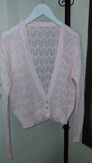 Cárdigan rosa niña