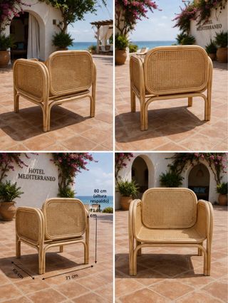 Sillón ratán y bambú Maisons du Monde