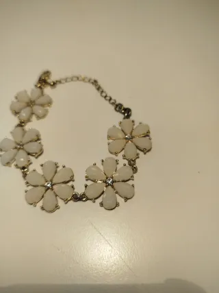 Bracciale fiore oro bianco