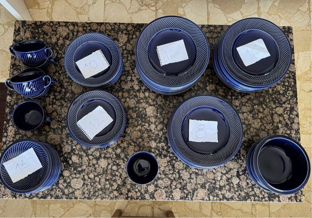 URGE: Vajilla Gallo Design Azul Porcelana